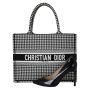 Dior Book Tote Medium Houndstooth Shoe