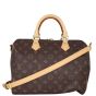 Louis Vuitton Speedy 30 Bandouliere Monogram Front With Strap