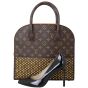 Louis Vuitton x Louboutin Calf Hair Studded Monogram Tote