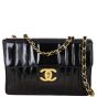 Chanel Vertical Quilt Single Flap Jumbo Patent