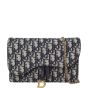 Dior Saddle Pouch Wallet on Chain Oblique