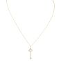 Tiffany & Co Oval Key Diamond 18k Yellow Gold Pendant Necklace