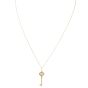 Tiffany & Co Oval Key Diamond 18k Yellow Gold Pendant Necklace