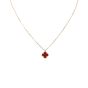 Van Cleef & Arpels Sweet Alhambra Carnelian 18k Rose Gold Necklace