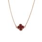 Van Cleef & Arpels Sweet Alhambra 1 Motif Carnelian 18k Rose Gold Bracelet