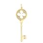 Tiffany & Co Clover Diamond 18k Yellow Gold Key Pendant