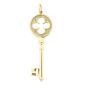 Tiffany & Co Clover Diamond 18k Yellow Gold Key Pendant