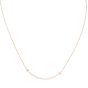 Tiffany & Co T Smile Pendant Small Diamond 18k Rose Gold Necklace