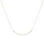 Tiffany & Co T Smile Pendant Small Diamond 18k Rose Gold Necklace