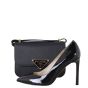 Prada Saffiano Cuir Embleme Flap Shoulder Bag