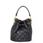 Chanel Quilted CC Drawstring Bucket Bag