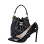 Chanel Quilted CC Drawstring Bucket Bag