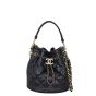 Chanel Quilted CC Drawstring Bucket Bag