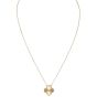Van Cleef & Arpels Vintage Alhambra Guilloche 18k Yellow Gold Pendant Necklace