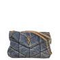 Saint Laurent Loulou Puffer Small Denim