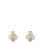 Van Cleef & Arpels Vintage Alhambra Mother of Pearl 18k Yellow Gold Earrings