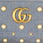Gucci GG Marmont Small Camera Bag Denim Pearl Studded