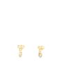 Tiffany & Co T1 Diamond 18k Yellow Gold Hoop Earrings