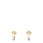 Tiffany & Co T1 Diamond 18k Yellow Gold Hoop Earrings