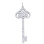 Tiffany & Co Fleur de Lis Platinum Diamond Key Pendant