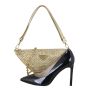 Prada Triangle Satin Crystal Shoulder Bag
