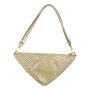 Prada Triangle Satin Crystal Shoulder Bag