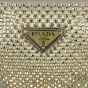 Prada Triangle Satin Crystal Shoulder Bag