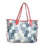 Louis Vuitton Neverfull MM Denim Rouge