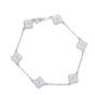 Van Cleef & Arpels Sweet Alhambra 6 Motif Diamond 18k White Gold Bracelet