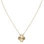 Van Cleef & Arpels Vintage Alhambra Guilloche 18k Yellow Gold Pendant Necklace