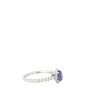 Cartier Destinee Solitaire Oval Cut Sapphire Diamond Paved Platinum Ring