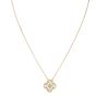 Van Cleef & Arpels Vintage Alhambra Diamond 18k Yellow Gold Pendant Necklace