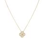 Van Cleef & Arpels Vintage Alhambra Diamond 18k Yellow Gold Pendant Necklace