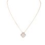Van Cleef & Arpels Vintage Alhambra Holiday Pendant 2025 Pink Mother of Pearl Diamond 18k Rose Gold Necklace