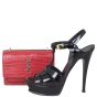 Saint Laurent Sunset Mini Croc-Embossed Shoe

