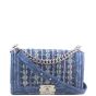 Chanel Boy Medium Tweed Denim Bag Front