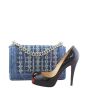 Chanel Boy Medium Tweed Denim Bag Scale