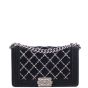 Chanel Boy Old Medium Velvet front