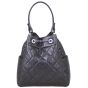 Chanel Quilted CC Drawstring Bucket Bag Back