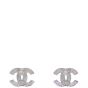 Chanel CC Crystal Stud Earrings Back