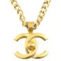 Chanel Vintage CC Turn-Lock Pendant Necklace Front