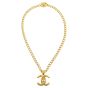 Chanel Vintage CC Turn-Lock Pendant Necklace Full