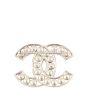 Chanel CC Pearl and Crystal Brooch Back