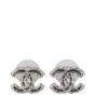 Chanel CC Resin Chain Stud Earrings Front