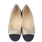 Chanel Iridescent Cap Toe Flats Top