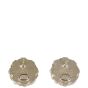Chanel Pearl Edged Button Earrings Back