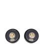 Chanel Pearlescent Resin Coated Button Earrings Back