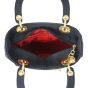 Dior Lady Dior Cannage Quilted Canvas Bag Medium Interior