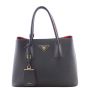 Prada Saffiano Cuir Double Tote Small Front