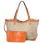 Gucci Diamante Canvas Craft Tote with Pouch Front